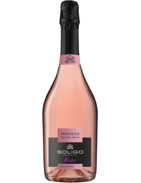 Солиго Просекко Тревизо Миллезимато розовое брют 11,5% 0,75л.
